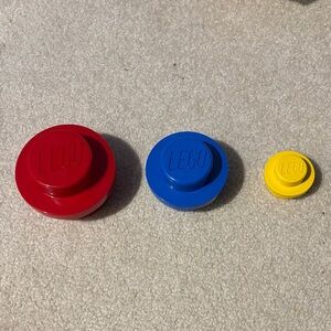 LEGO Colorful Wall Hooks - Red, Blue, Yellow